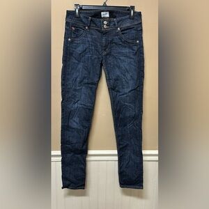 Hudson Collin Flap Skinny Leg Jeans Womens 28 Blue Stretch Denim Mid Rise